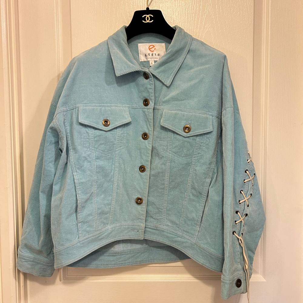 Women's Jacket blue corduroy